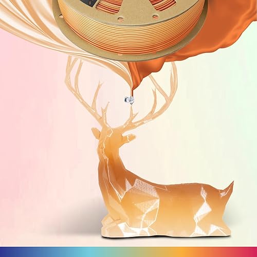 Vista 55 de OVERTURE Filamento de ácido poliláctico de seda, 1/16 de pulgada, acabado bicolor, suave y brillante, carrete 2.2 libras, para joyería de cosplay