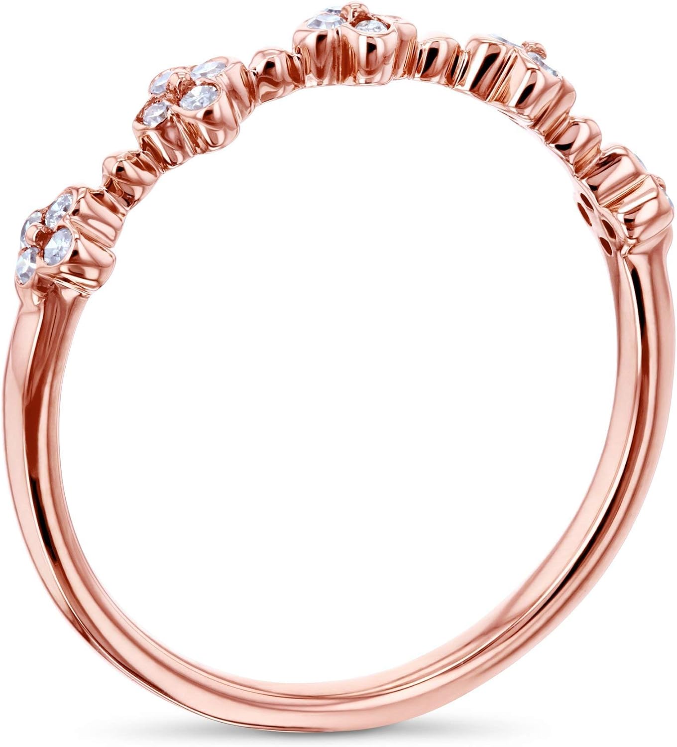 Kobelli Quad Cluster Diamond Pattern Band