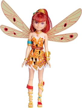 Mia and Me Yuko Elf Doll with Movable Wings and Legs, 3 Hair Clips, 3 Bracelets and Chain, 23 cm, Ages 3 Years, White