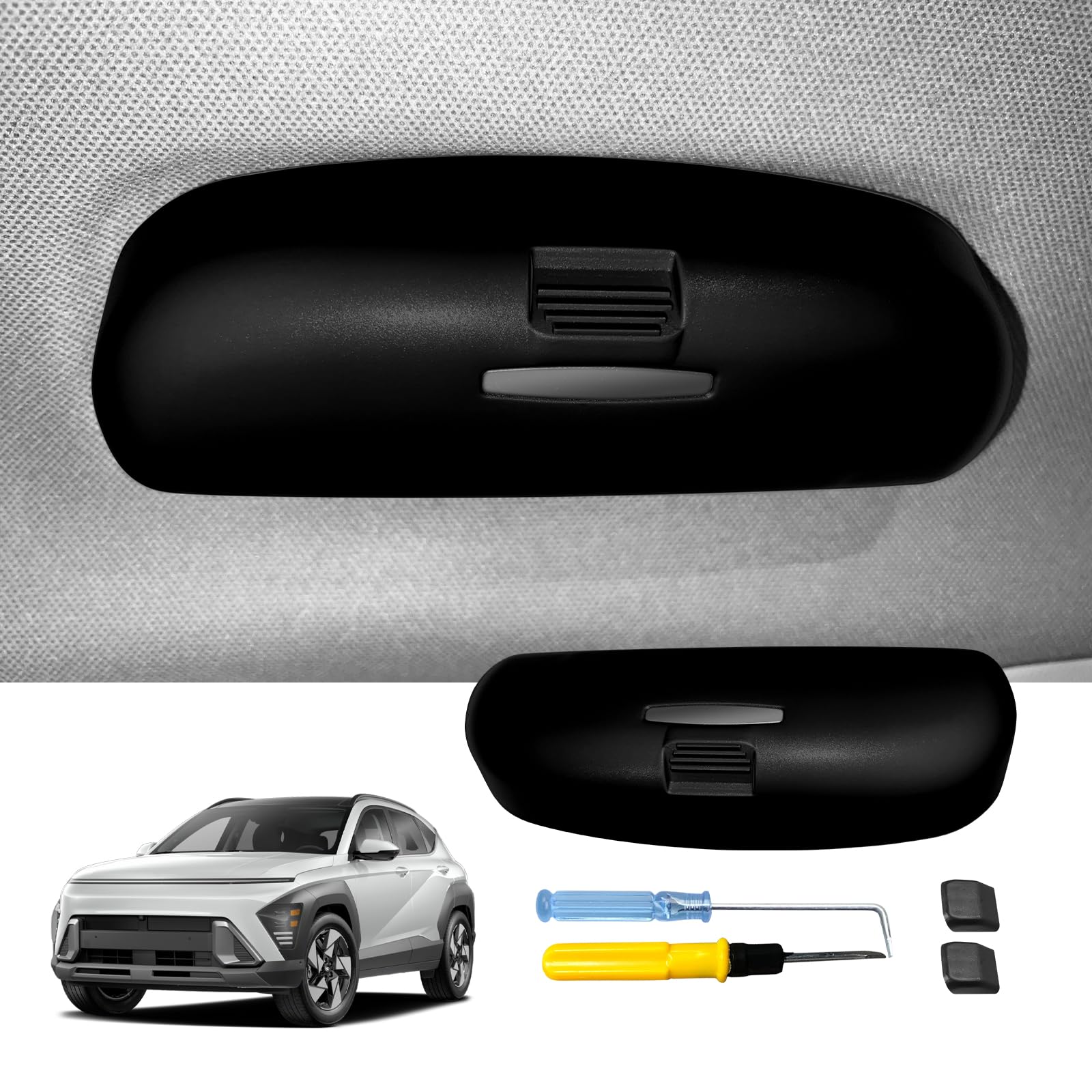 LUWU Compatibile con Kia Sportage NQ5/EV6/CEED CEED X/K3/K5 DL3/Forte 2021-2025 2026 Custodia per Occhiali da Sole Sportage NQ5 Accessori (Nero)