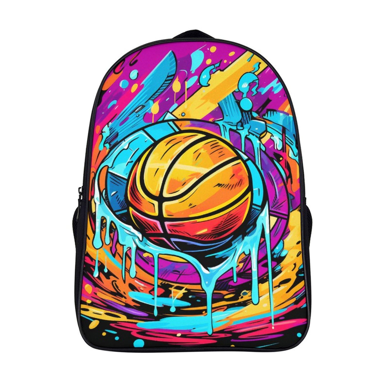 Mochila escolar infantil de basketball con espalda acolchada de 40x28x16cm 7