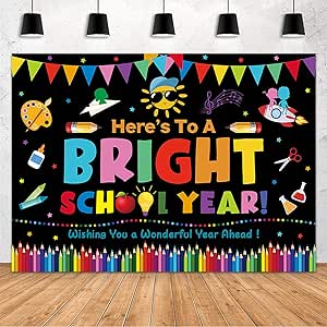 AIBIIN Welcome Back To School Backdrop First Day Of School