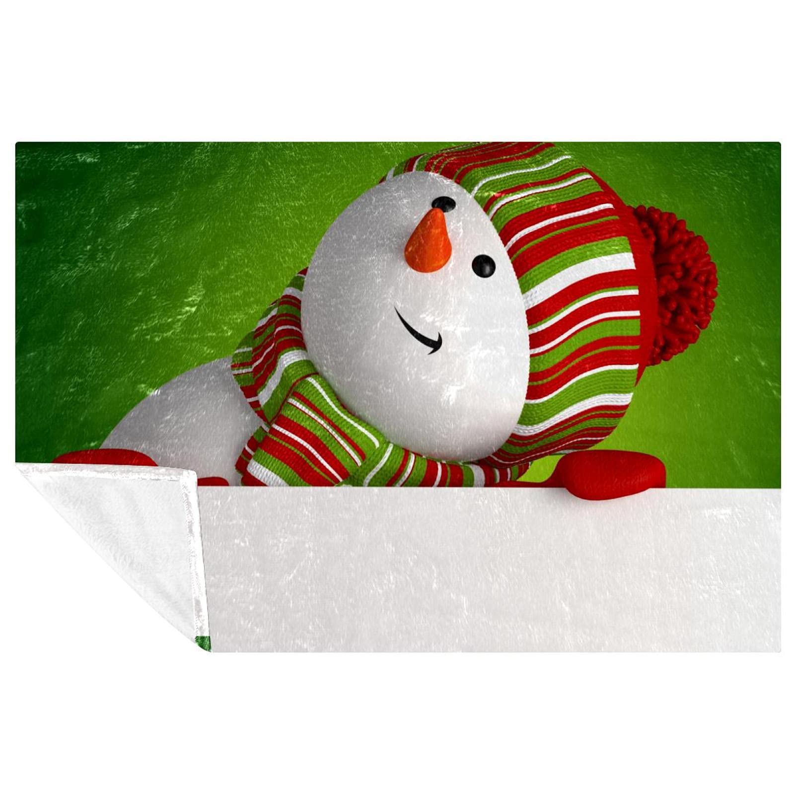 Couverture bonhomme de neige chaude contre le froid sur le canapé ou au lit
