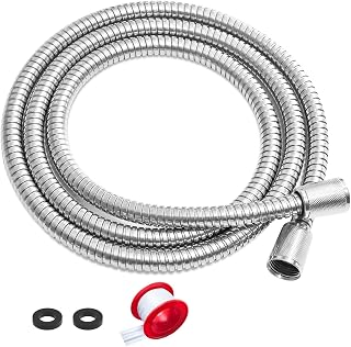 FEELSO 71 Inches Stainless Steel Shower Hose, Extra Long Replacement Hose for Handheld Shower Head with Brass Insert and Nut, Flexible and Durable Shower Hose Extension for RV and Bathroom
