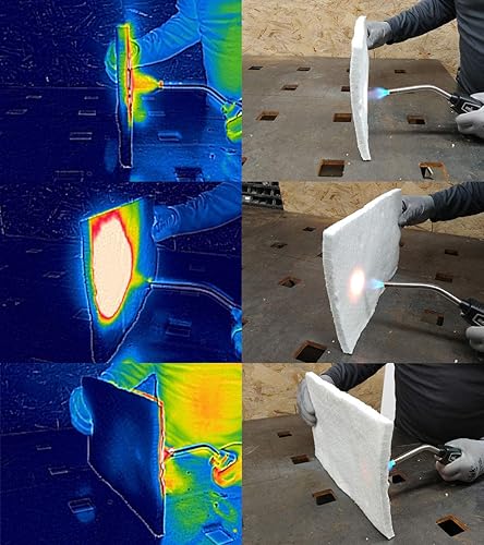 Miniatura 4 de Lynn Manufacturing Kaowool - Aislamiento de fibra de cerámica, 14 pulgadas de grosor x 16 x 48 pulgadas, manta aislante ignífuga 2400F, 3003E