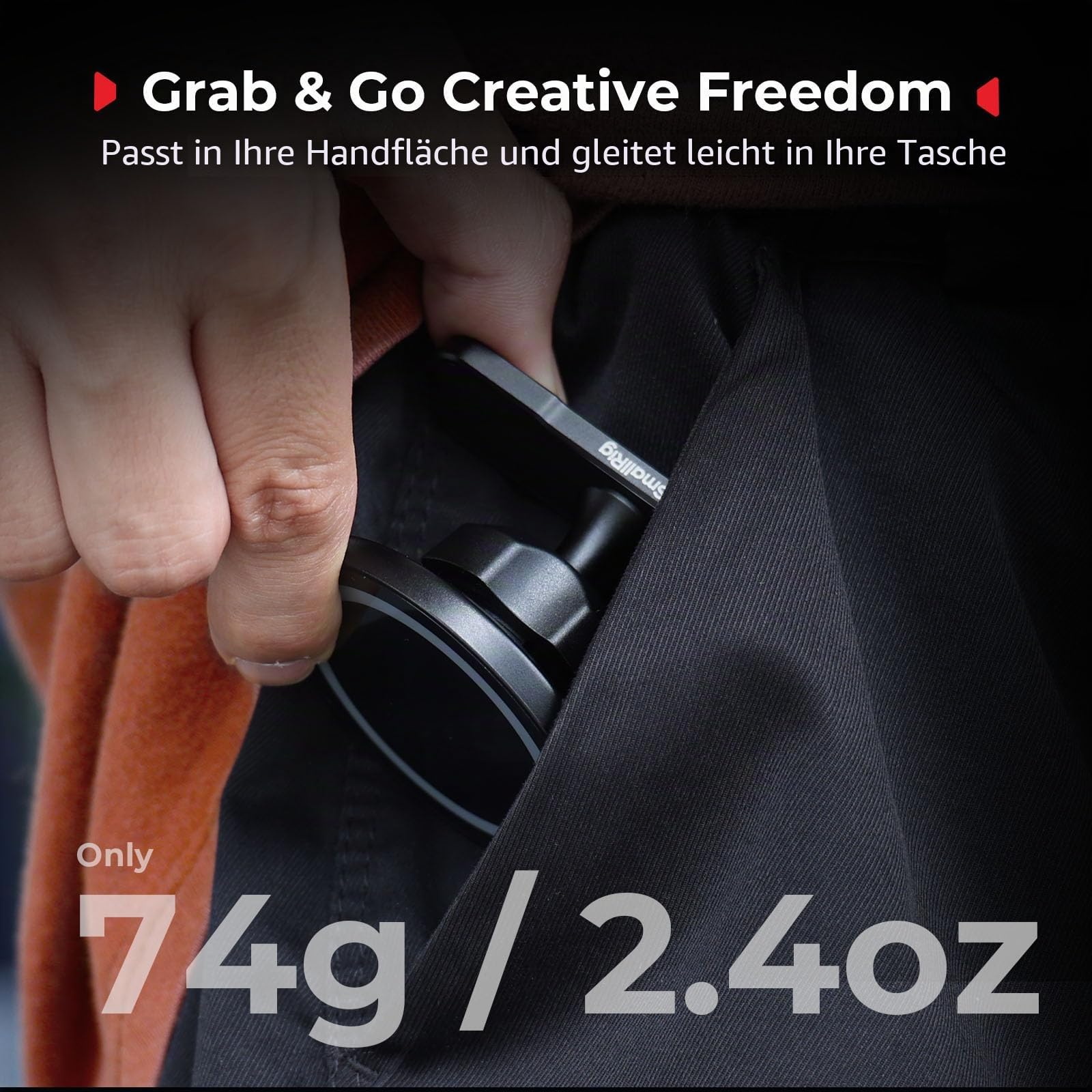 SMALLRIG Magsafe Magnetische Handyhalterung Fitness Gym 360°-Kugelkopf Verstellbare Handy Halterung doppelseitiges Magnetdesign, Tragbarer Telefonhalter für iPhone/Huawei/Xiaomi für Samsung – 5460