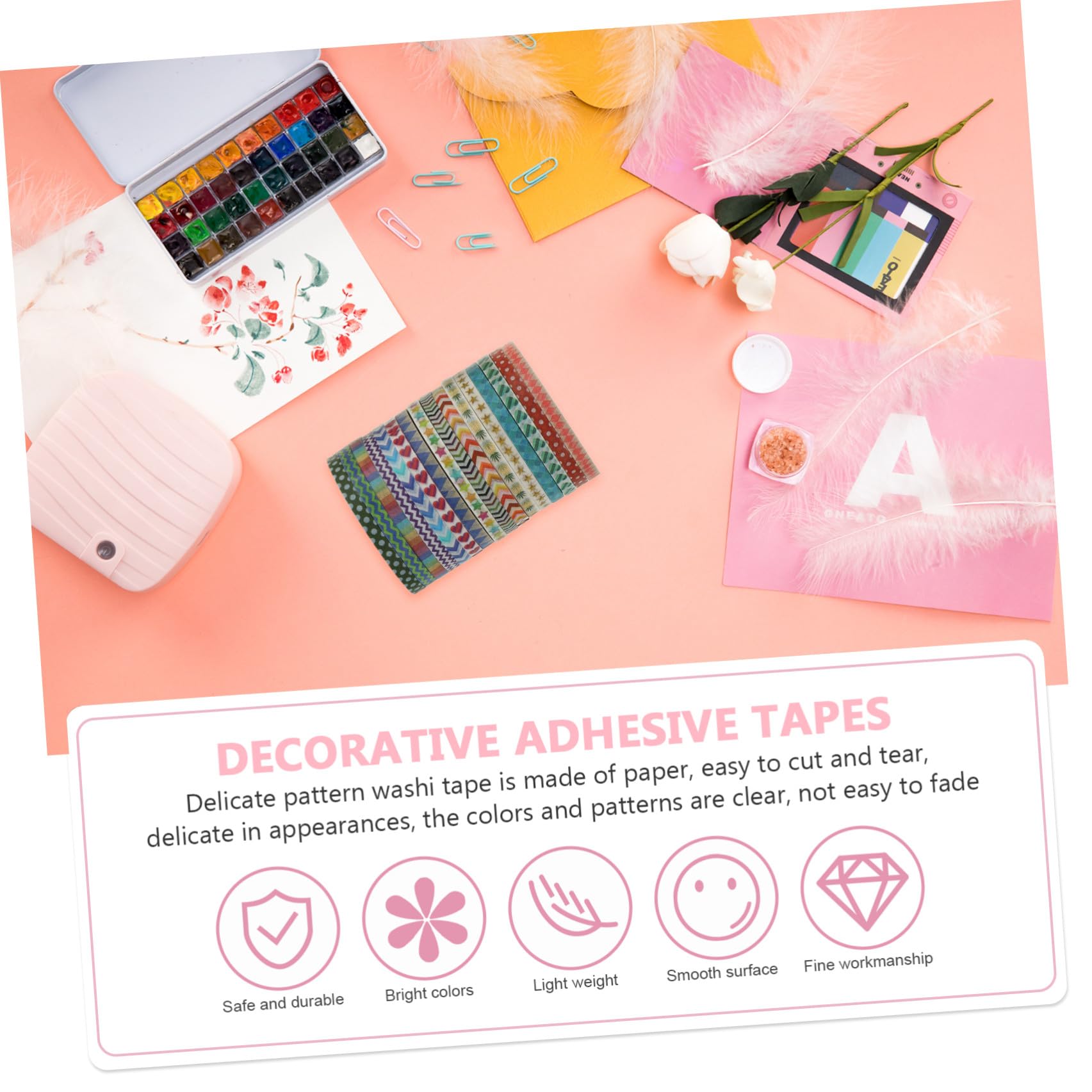 Operitacx 4 Sätze Feines Washi Tape Dekoratives Klebeband Für Diy Handwerke Scrapbooking Und Journaling Pro Für Bastelprojekte Und 48 Rollen * 4