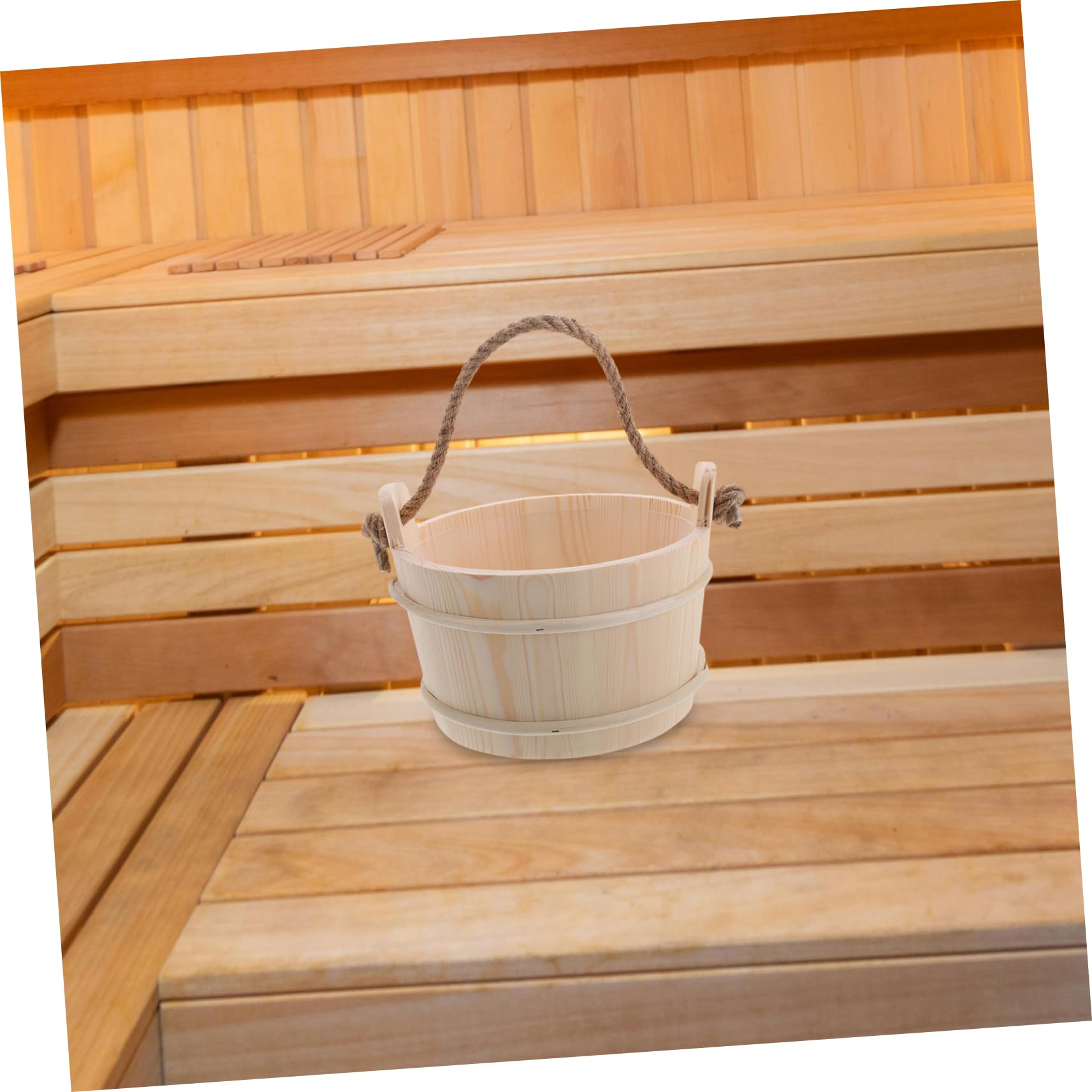 Cabilock Secchio Sauna in Legno Mestolo, Set Accessori Bagno Spa