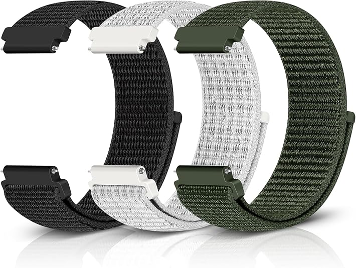 Sport Loop Nylon Band 16mm 18mm 19mm 20mm 22mm Watch Band Quick Release,Soft Fabric Nylon Adjustable Replacement Wristband Strap for Men Women