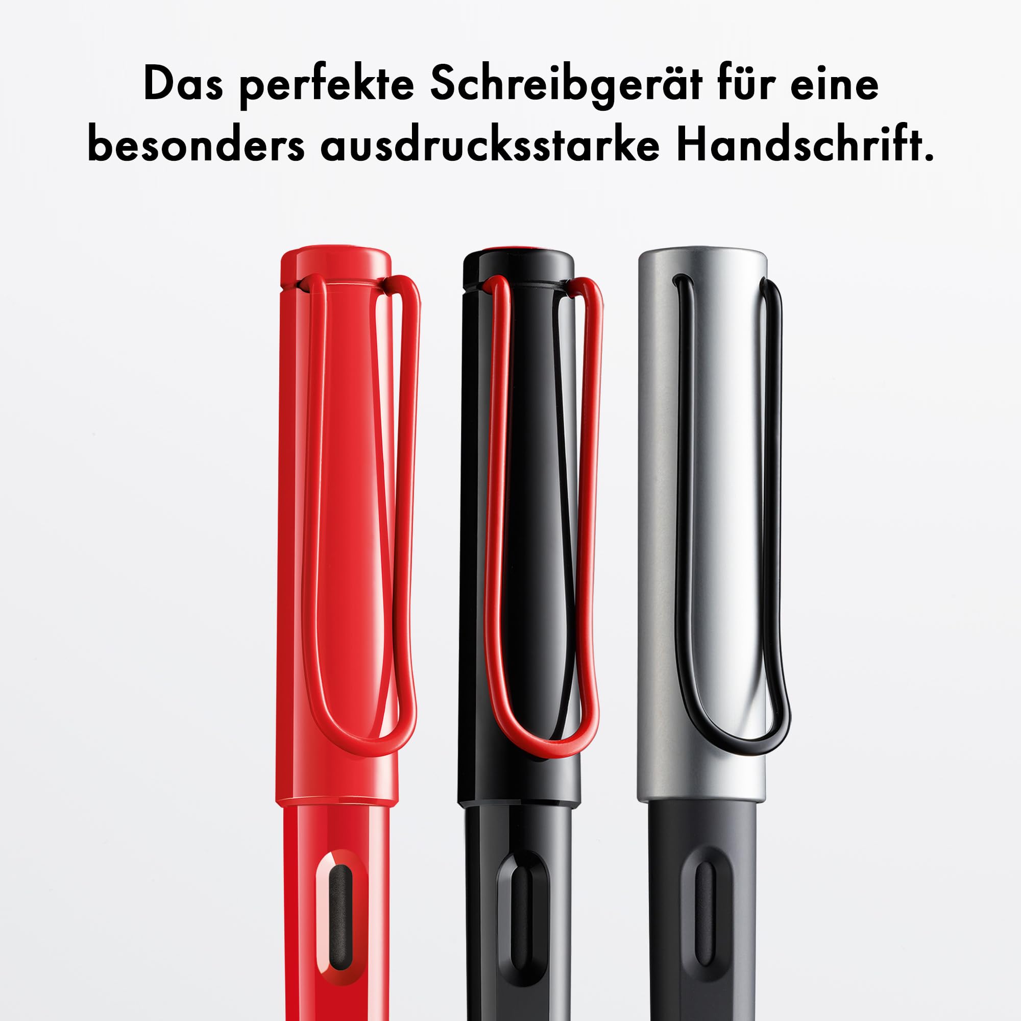 Lamy joy AL black Kalligraphie Füller Set – Schönschreibfüller mit 3 versch. Federn (1,1/1,5/1,9 mm) - Füllhalter mit Bandzugfeder & ergonomischem Griff – inkl. 5 Tintenpatronen T 10 blau