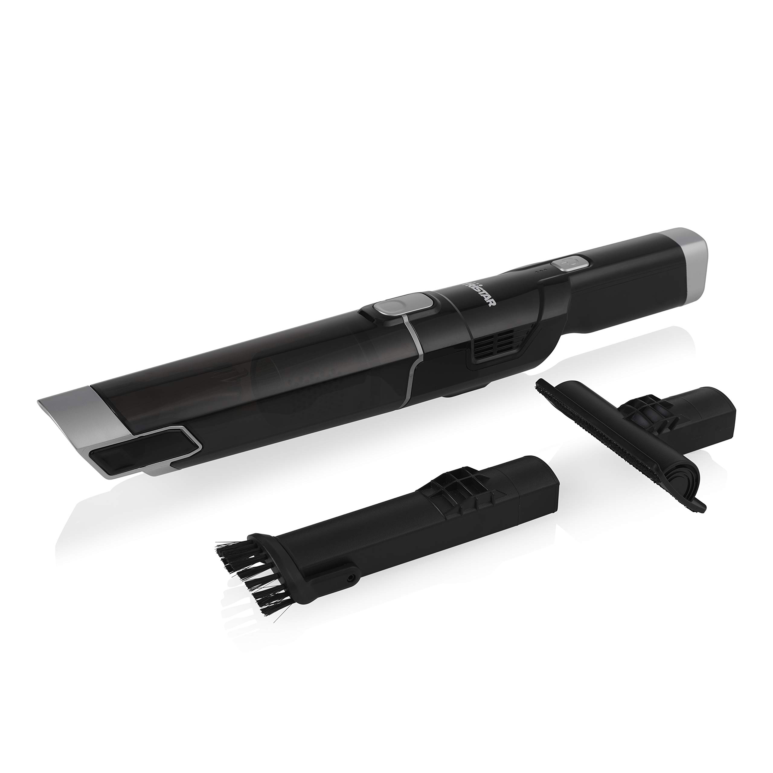 Tristar KR-3150 Aspiradora de Mano con estación de Carga y cepillos adicionales, Sin Cables, Gran Poder de succión Durante 15 Minutos, Filtro HEPA E10, diseño ergonómico, Apto para sofás y el Coche