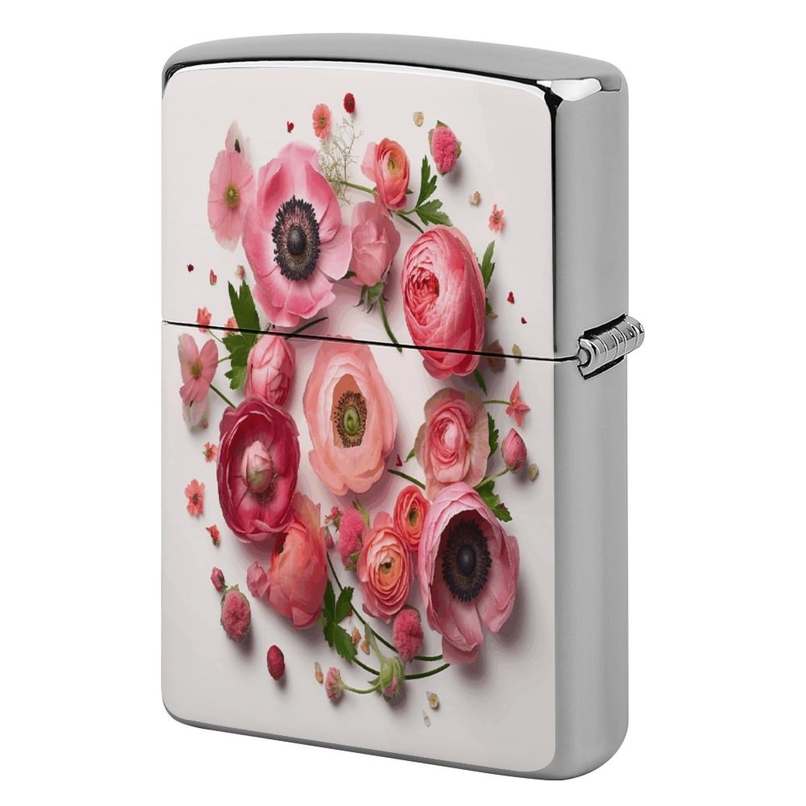 Fodpand Style Flowers In A Circle Metal Lighter Case Cover Lighter Sleeve