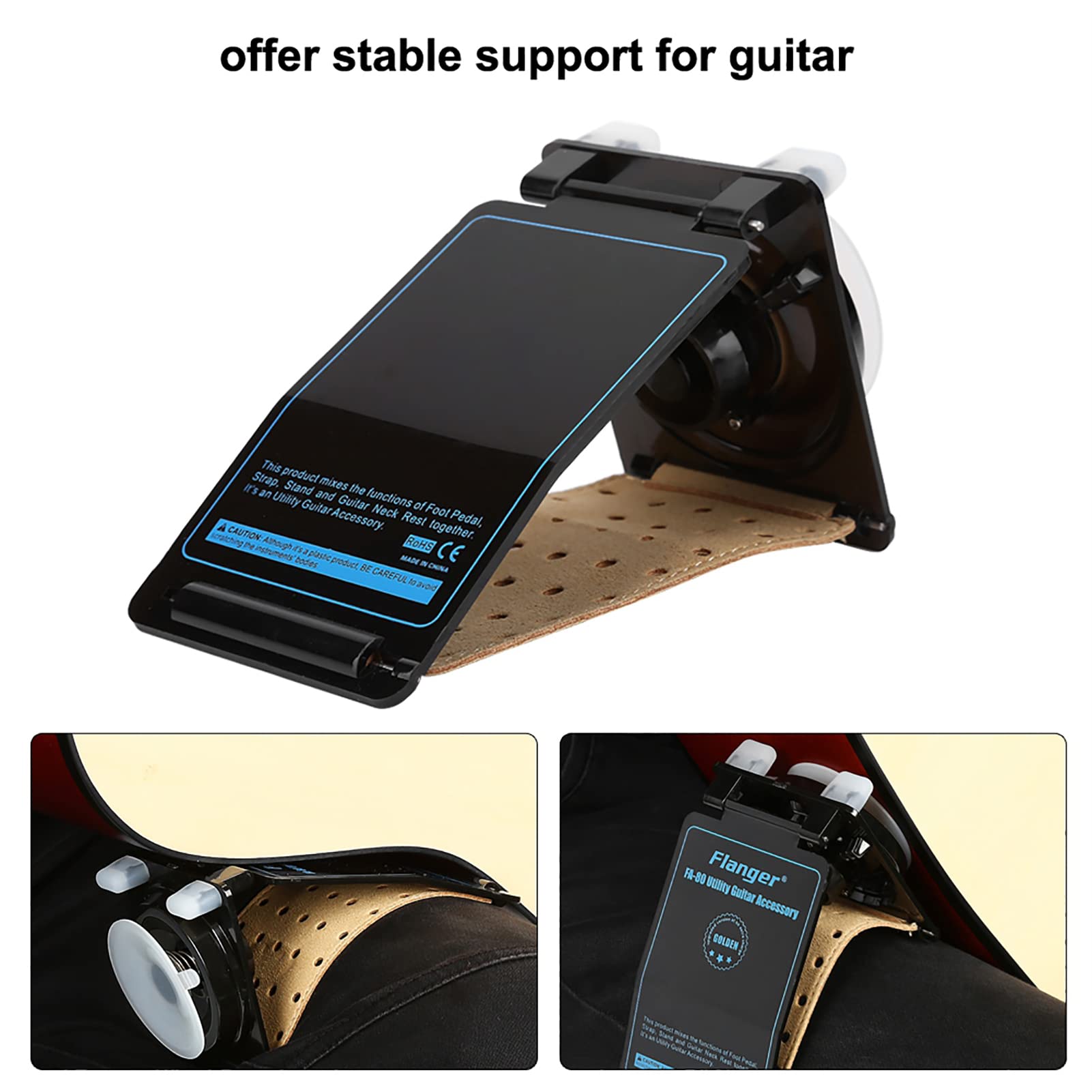 Accesorio de Descanso 16 × 8 × 4 Utilidad Guitarra Escritorio Reposacabezas Soporte Pie Taburete Accesorio para Guitarras Clásicas Populares