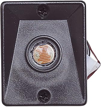 Design House Replacement Dusk to Dawn Light Sensor, Automatic Photocell On/Off Control for Outdoor Pole Lights, Landscape & Exterior Lighting, Weather-Resistant Steel Housing, Black, 502146