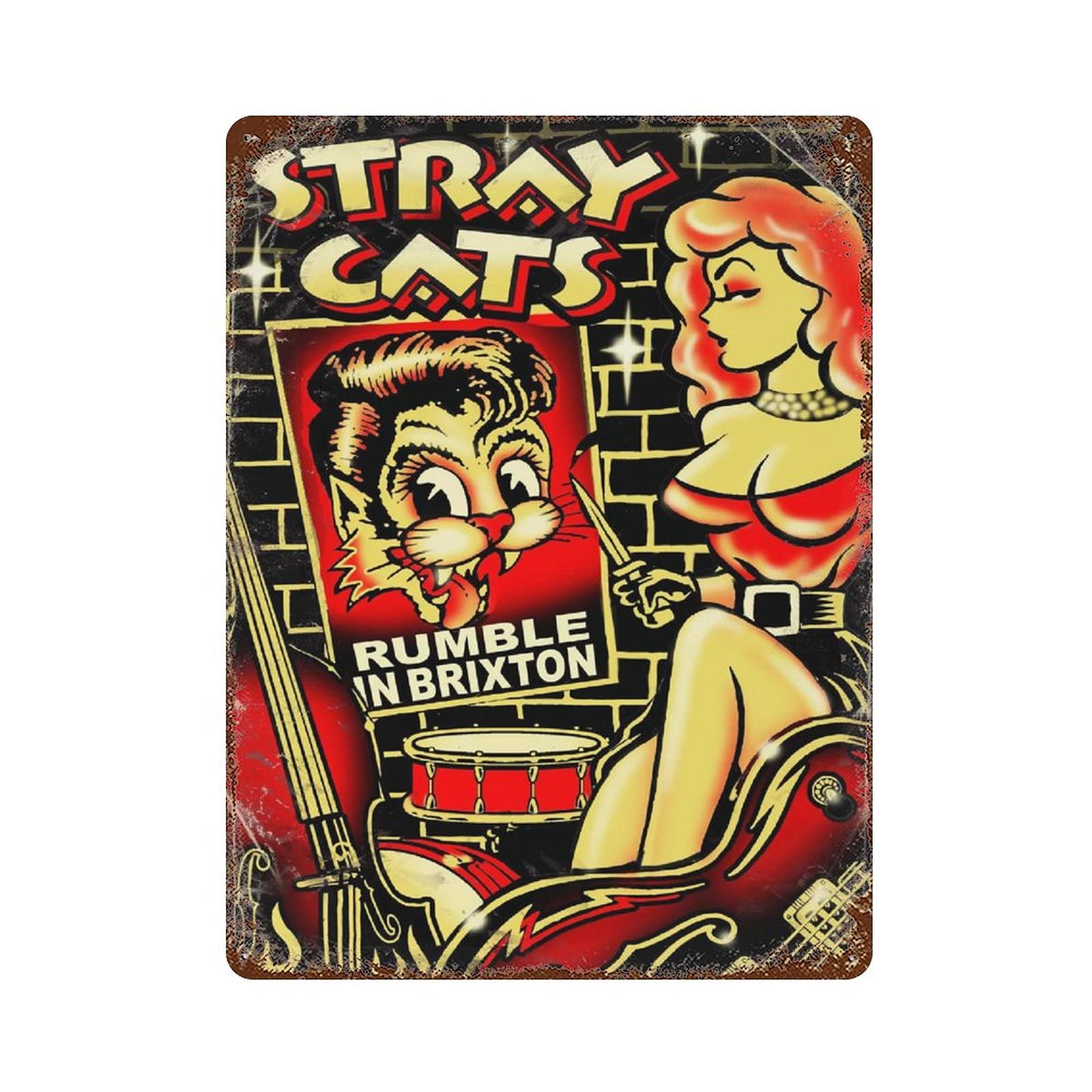 Amazon.co.jp: P-7596-Stray-Cats-DVDメタルアイアンペインティング