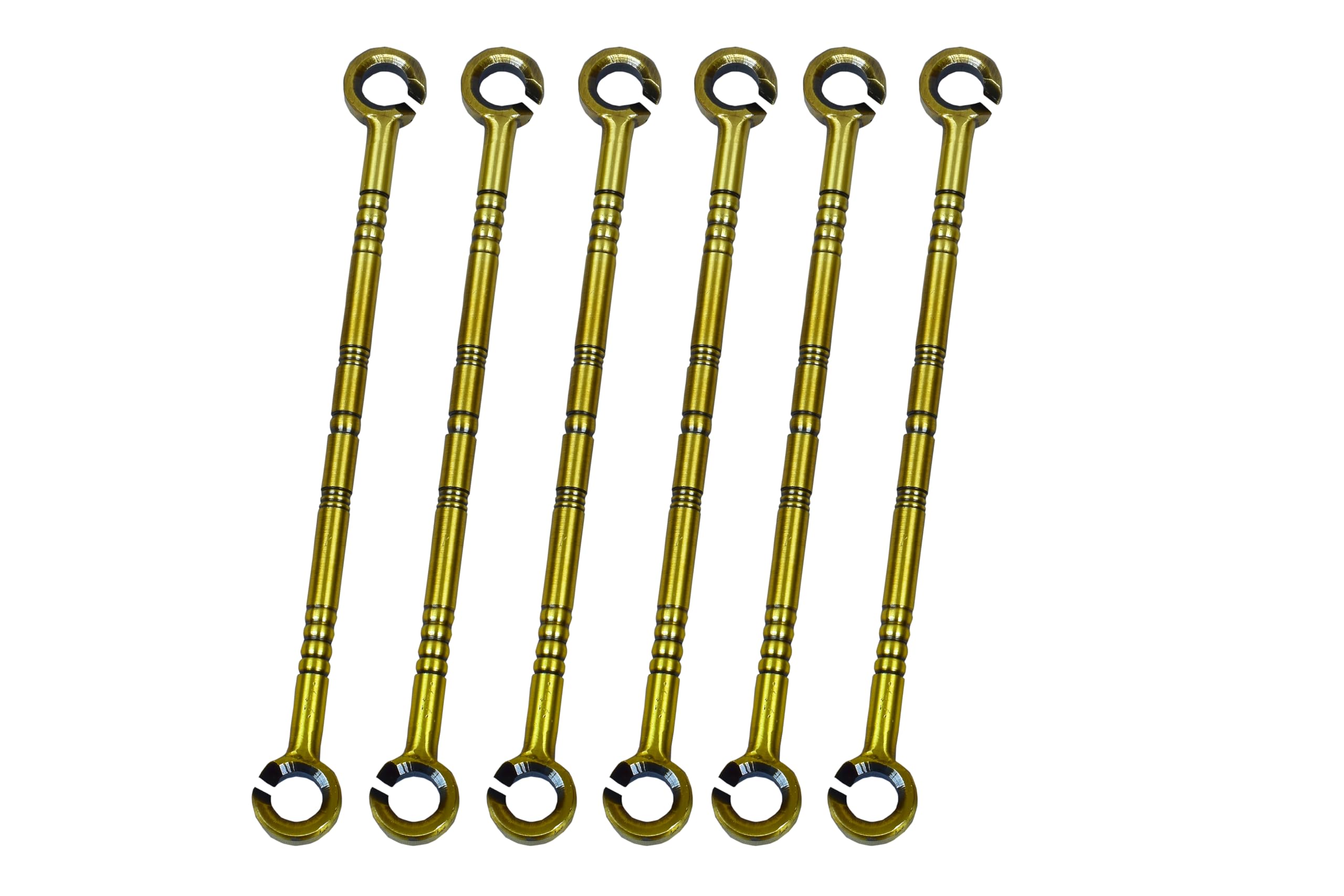 Trendy Creation Hub Stainless Steel Saliya Antique Golden Finish Swing Chain Links Brass Jhula Curtain Hook for Indoor Outdoor Pack of 8-image-35