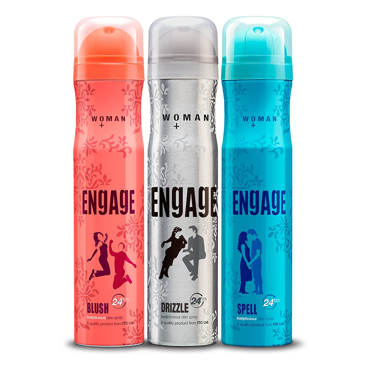 Engage Combo Pack Deo Spray for Women (Blush, Drizzle and Spell), Skin Friendly, (Pack of 3; 150ml Each), 450ml-picture-11