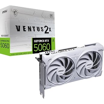 MSI GeForce RTX 5060 8G VENTUS 2X OC WHITE Graphics Board VD9186