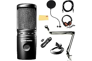 Audio Technica AT2020USB-X Cardioid Condenser USB Microphone: Superior Audio, Versatile Accessories