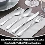 Wildone 30-Piece Silverware Flatware Cutlery Set, Stainless Steel Tableware Utensils Service for 6, Include Dinner Knives/Forks/Spoons, Mirror Polished, Dishwasher Safe
