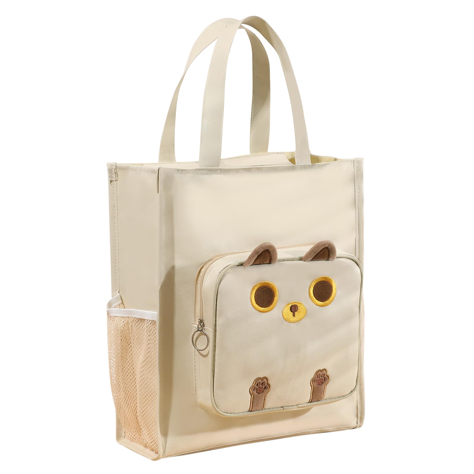 Showudesigns Astuccio Grande Capacità Con Cerniera Per Ragazze, Morbido In Poliestere, Trolley Con Stampa Gatto Rosa, Portapenne E Trousse
