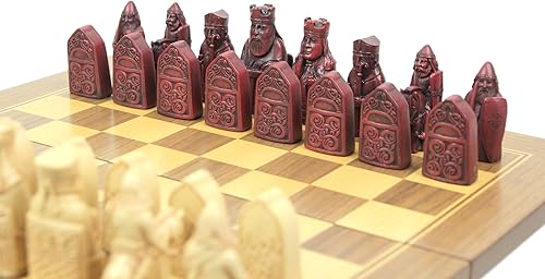Miniatura 4 de Veronese Design Ajedrez estilo Isla de Lewis de 2 12 pulgadas con tablero pintado a mano resina madera marfil acabado estatua decoración del hogar