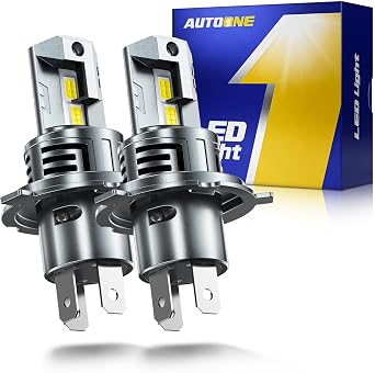 AUTOONE H4/HB2/9003 LED Bulb Hi Lo, 80000LM, 11 Size 99% Compatibility, 2 PCS