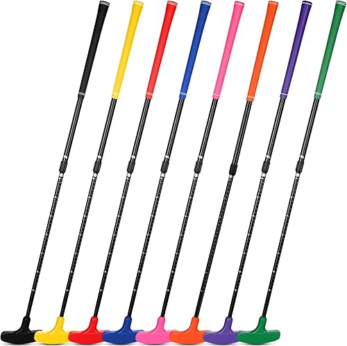 Leyndo Paquete de 8 putters de golf para hombres y mujeres, mini putter de golf bidireccional, longitud ajustable, a granel para golfistas diestros