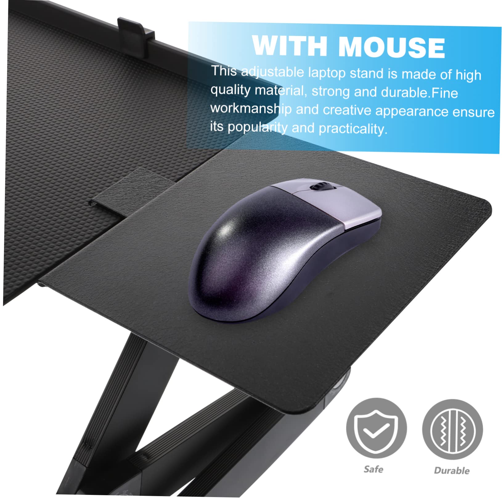 Support Réglable pour Ordinateur Portable T8 en Alliage D’aluminium Noir