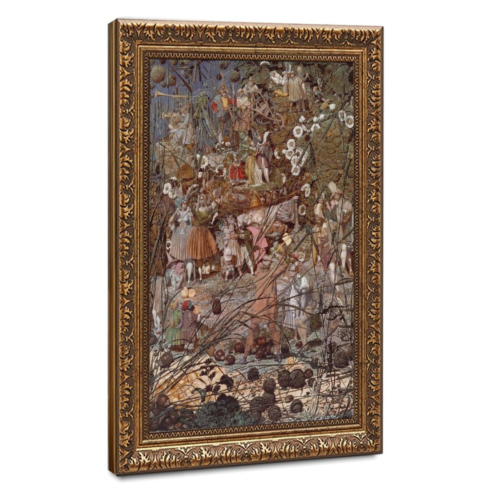 WCYB Richard Dadd - Fairy Fellers Master Stroke 1855 Posters Prints Canvas Deco Paintings Wall Art Hangable Frame 20" L X 30" W
