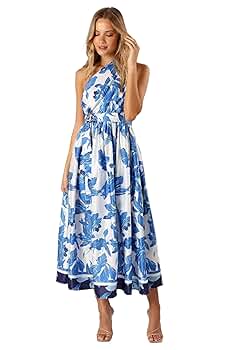 ワンピース POPPY STRIPED OFF SHOULDER DRESS BLUE striped off shoulder dress – POPPY