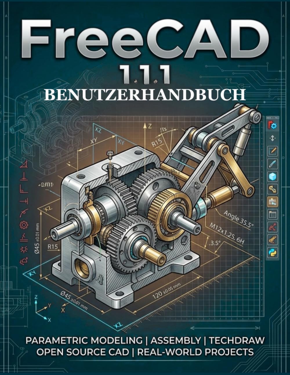 FreeCAD 1.1.1 BENUTZERHANDBUCH: Das umfassende 3D-Modellierungshandbuch für Anfänger und Fortgeschrittene – Entwerfen, Konstruieren und 3D-Drucken professioneller Teile ohne Softwarekosten.