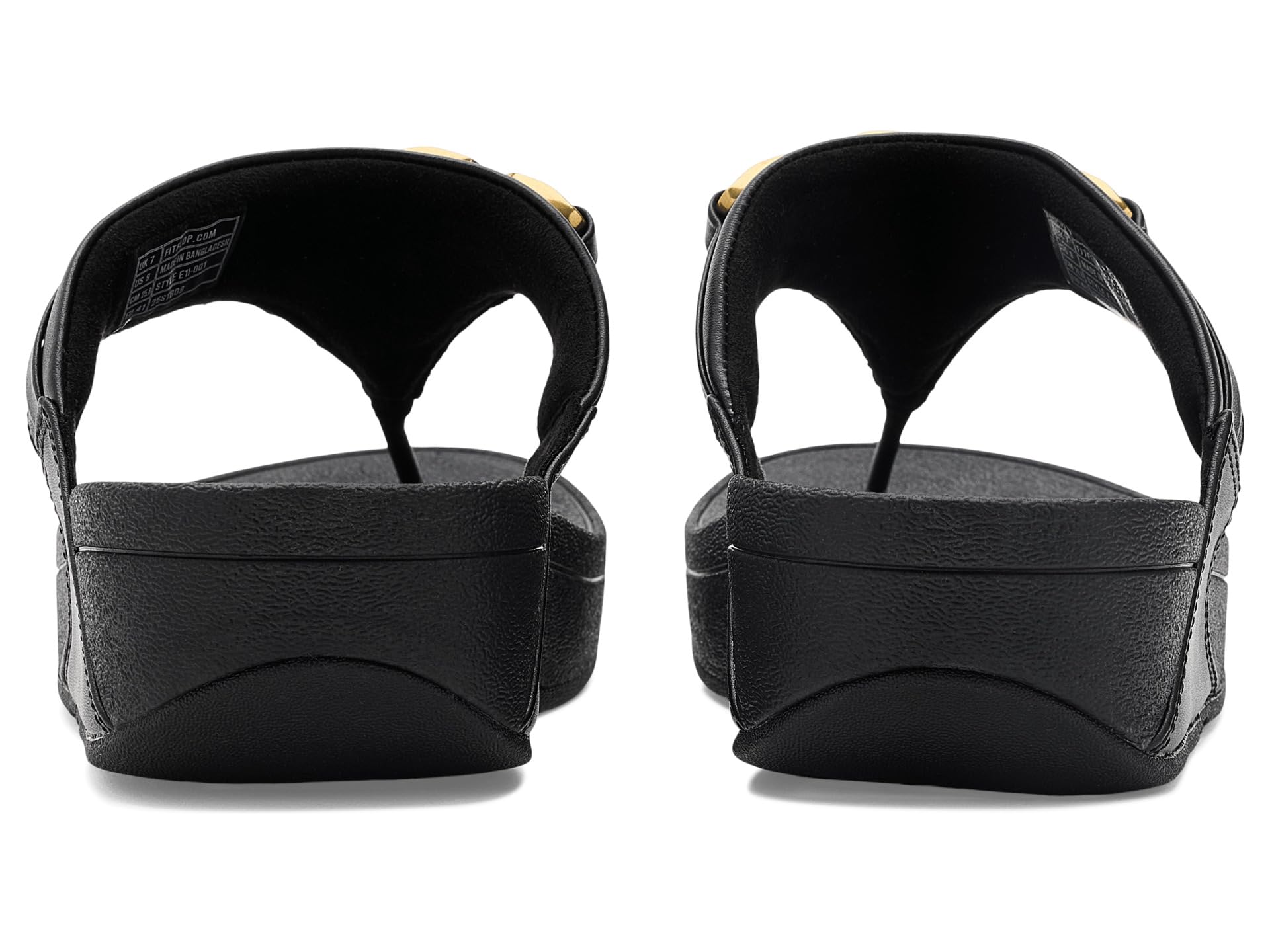 Fitflop Lulu Square-chain Leather Toe-post Sandals SandaleFemme | Tongs confortables d'été décontractées avec semelle extérieure en caoutchouc antidérapant