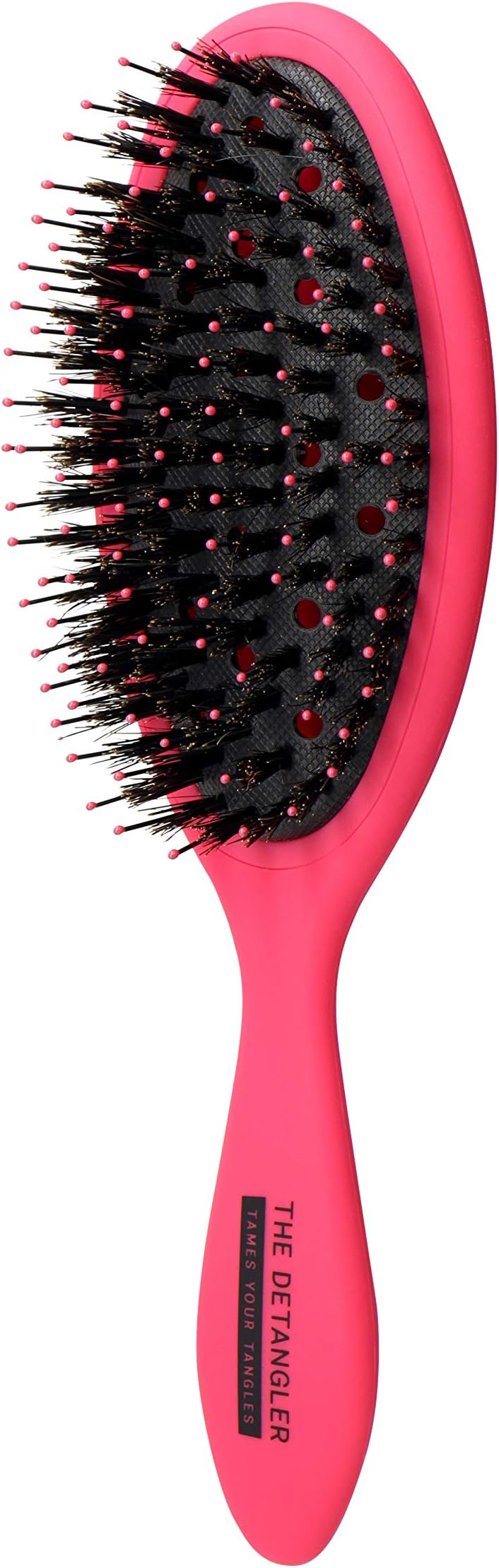 The Detangler Blow Dry Vented Pad Grooming Hair Brush with Reinforced Bristle - Melon