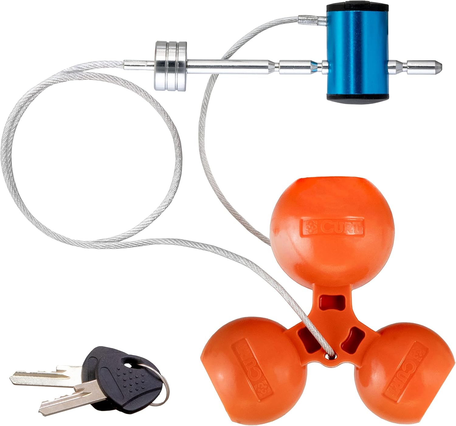 CURT 23082 Universal Tri-Ball Trailer Coupler Lock, Fits 1-7/8, 2, 2-5/16-Inch