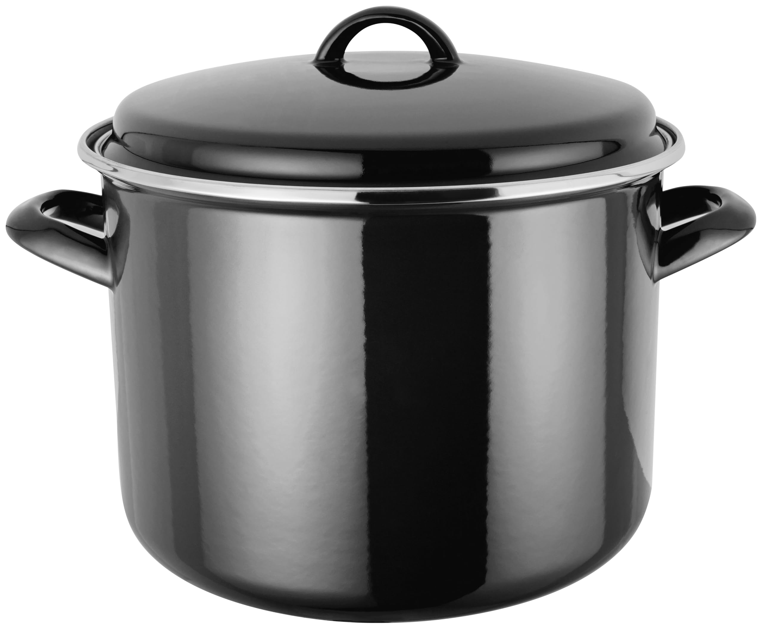 Judge Black Essentials Enamel, 24Cm Stockpot, 7.8L, Enamel,