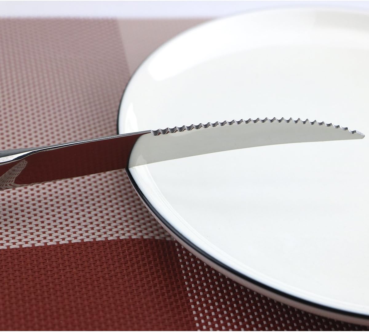 Uniturck Flatware Set Stainless Steel Cutlery Set Dinnerware Steak Knife and Fork and Spoon Tableware Set 20-Piece, Mirror Polished Silver, Set of 4