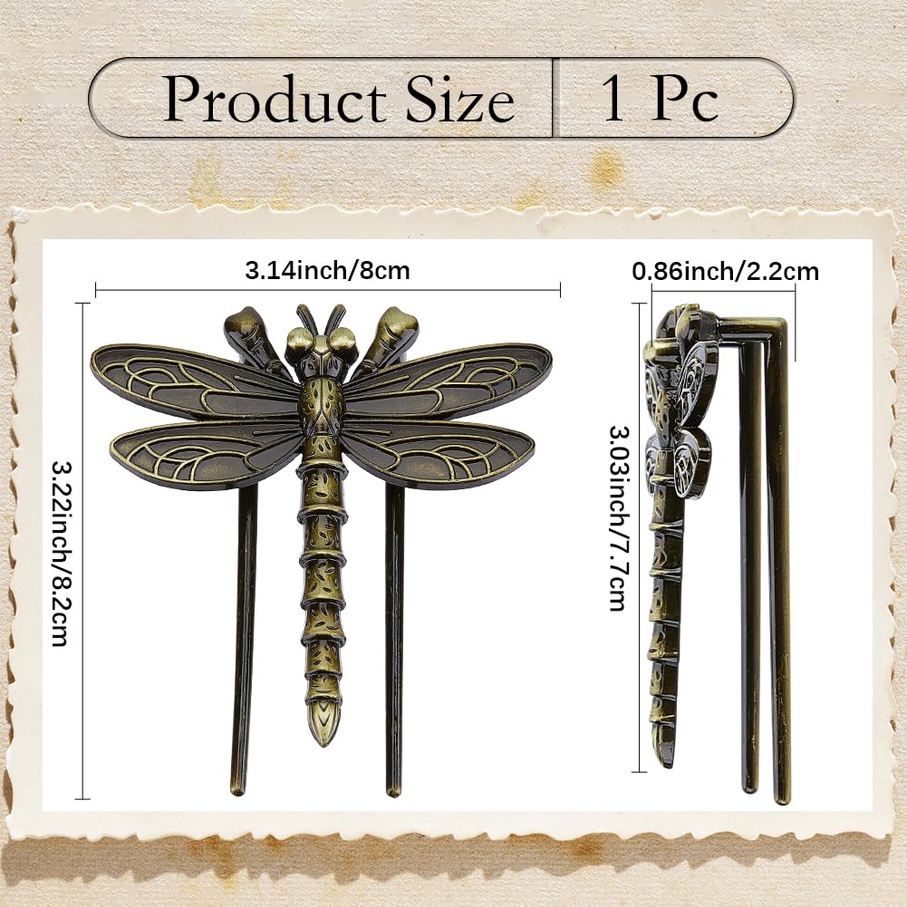 CRASPIRE Vintage Book Clips Dragonfly Metal Antique Bronze Bookmark Free Your Hands Page Open Holder for Journals Books for Book Lovers Office Workers Readers Writers While Writing - Image 2