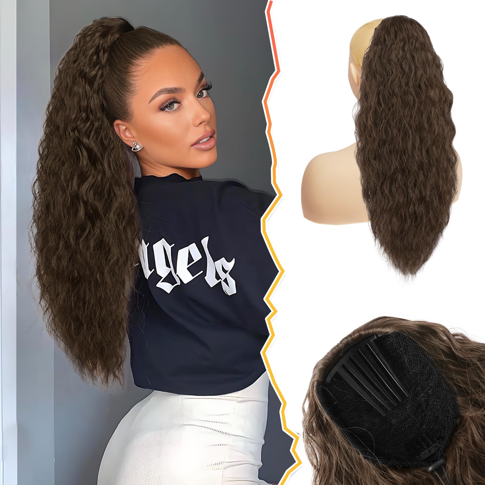 BARSDAR 22 Inch Long Ponytail