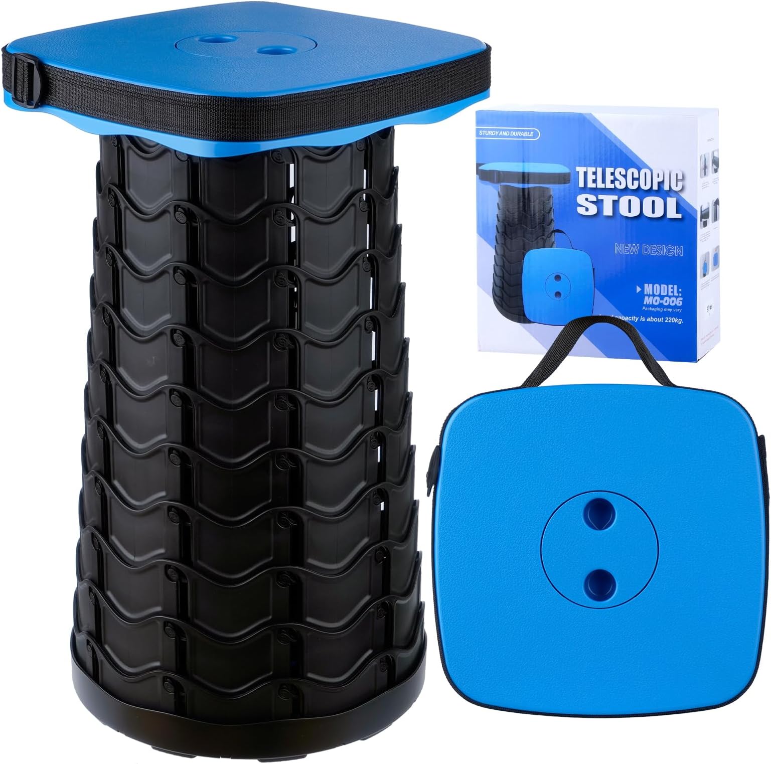 DORAFAIR Tabouret de Chaise Pliante Portable, Tabouret télescopique à