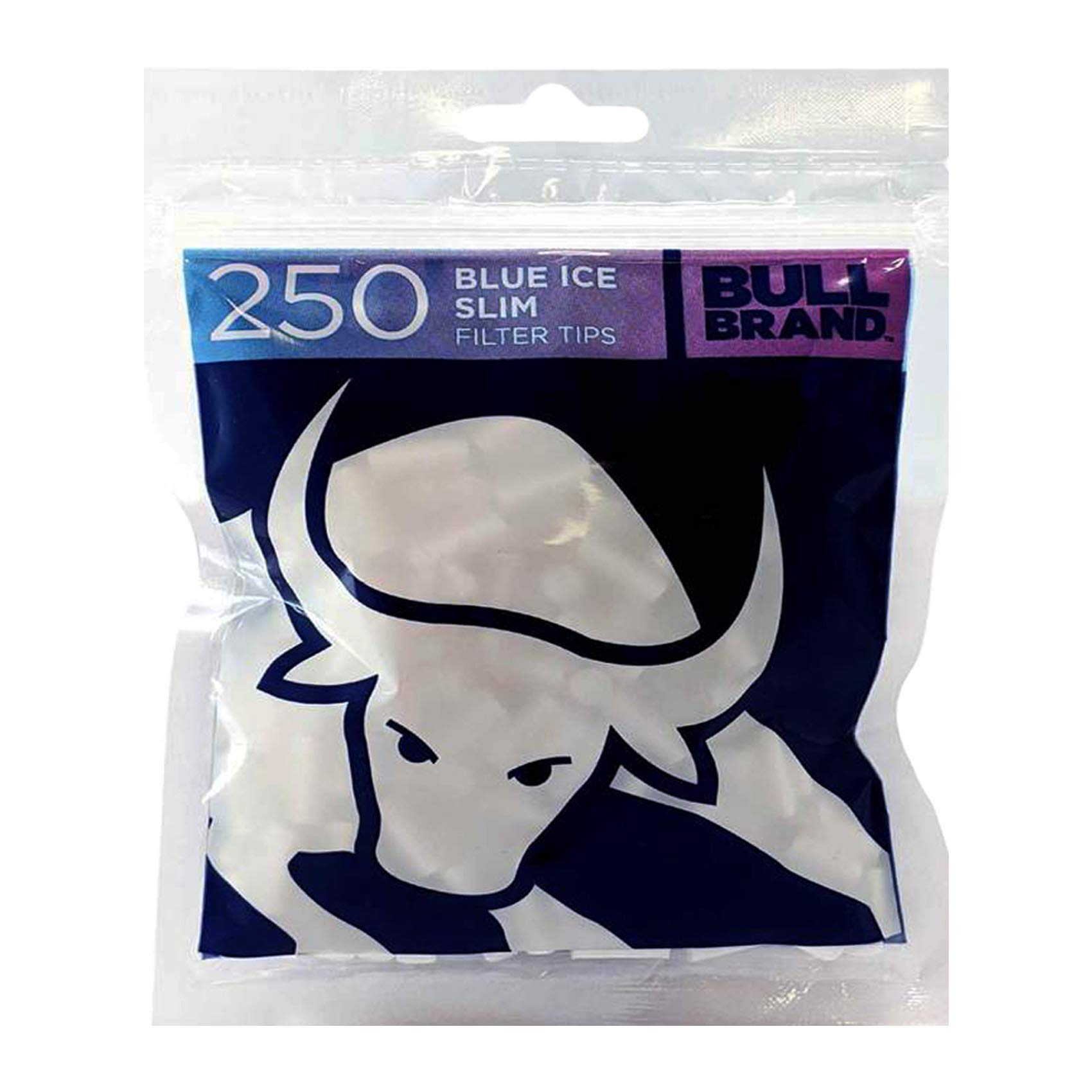 250-6000 x BULL Brand BERRY & MENTHOL 6mm Cigarette SLIM Tobacco Filter Tips Resealable Bag Fusion BLUE ICE Smoking 250 UK (1 x Pack (250 Tips))