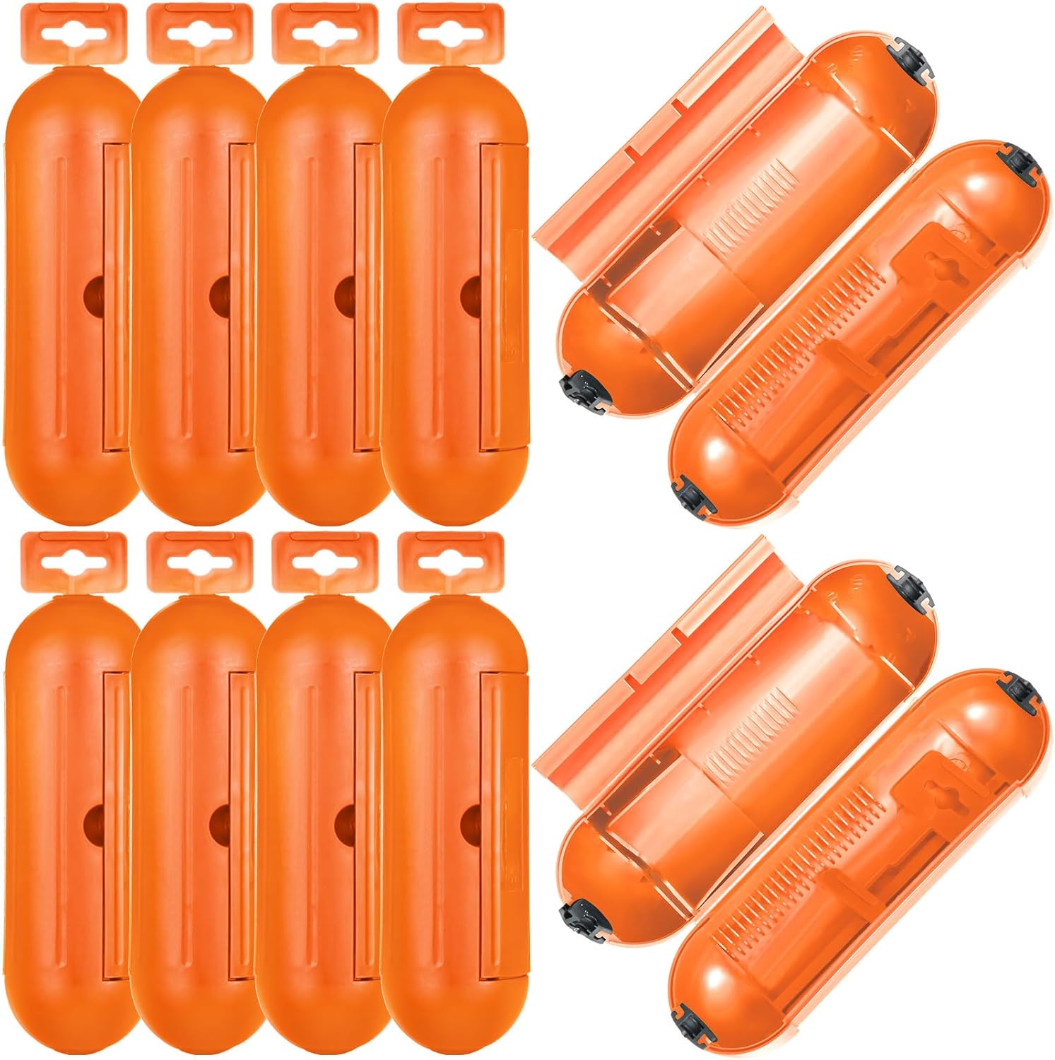 Weewooday 10 Pcs Winter Outdoor Extension Cover with Waterproof Seal Safety Protective Cover Weatherproof Plug Cord Protector Electrical Connection Box for Outlet Plug Pump Light (Black Green)