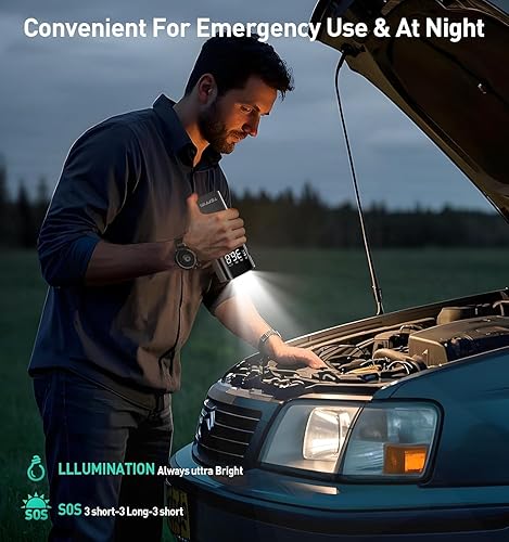 Miniatura 4 de Compresor de aire portátil para inflador de neumáticos, bomba de aire para automóvil con medidor de presión,Inflador de neumáticos para bomba de