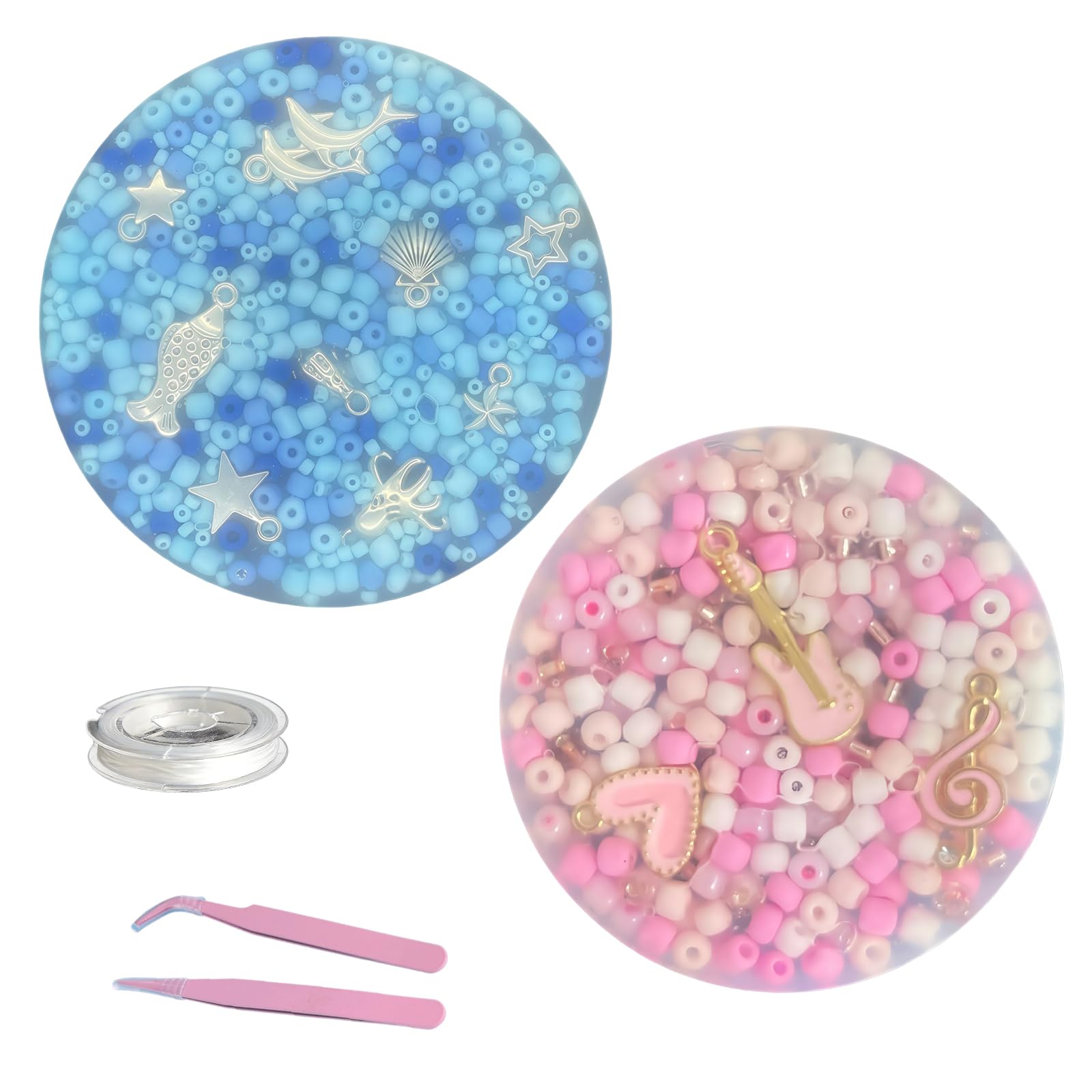 Copbopwn2Pcs Picky Pad with 2 Tweezers and 1 Elastic String Sensory Fidget Toys Anxiety Relief for Adults Round Silicone Skin Picking Pad for Stress and Anxiety Relief Focus and Relaxation Fidget Pad