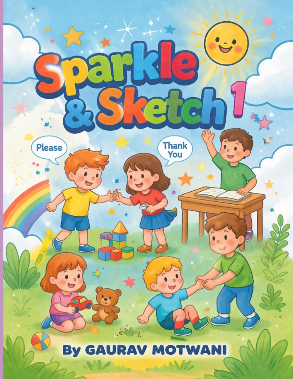 Sparkle & Sketch 1: Good Manners Coloring Book for Kids Ages 3–6 | Learn Please, Thank You, Sharing, Kindness and Helping Others
