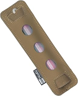 TOPTACPRO Tactical Glow Stick Pouch Chemlight Pen Holder Flashlight Battery Organizer Hook Glow Sticks Panel V2 500D Cordura Nylon (Coyote Brown)