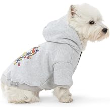Berkshire Peanuts Dog Hoodie, Pet Sweater with Leash Hole & Elastic Sleeve, Snug Fit for Puppies, Kittens, and Small Dogs, Small, Snoopy + Woodstock Holiday Lights