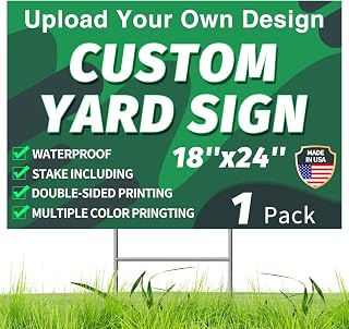 Custom Yard Sign with Stakes 18x24