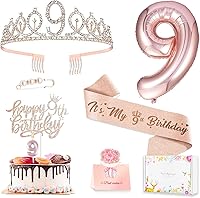 Vista 27 de Decoraciones de cumpleaños número 20 para mujer, banda y corona de cumpleaños, decoración de pastel y velas, globos de números, regalos de 20