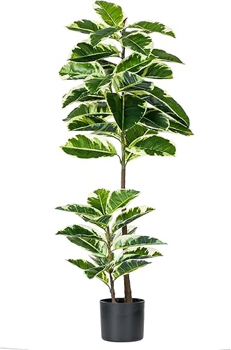 Vickerman Árbol de Dieffenbachia artificial en maceta de 50 pulgadas para todos los días, decoración realista para el hogar o la oficina, árbol